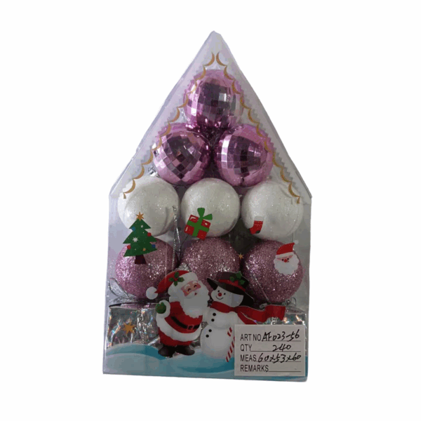 Σετ Χριστουγεννιάτικα στολίδια - 4cm - 12pcs - 023568 - GoodFlix