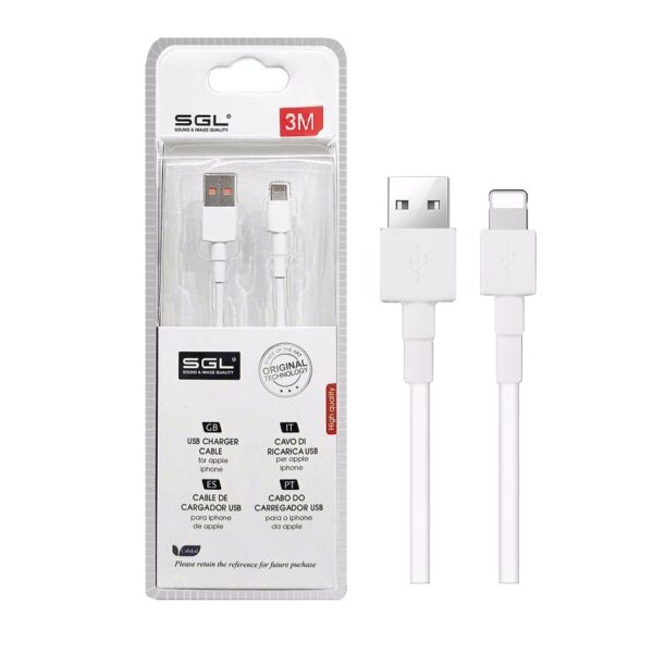 Καλώδιο φόρτισης & data - USB to Lightning - 3m - D5 -194721 - GoodFlix