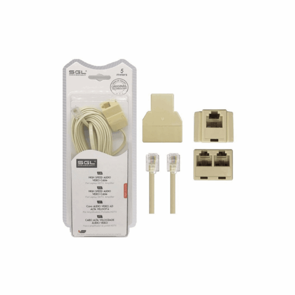 Καλώδιο γραμμής τηλεφώνου - 5m - 6P4C - 094999 - GoodFlix