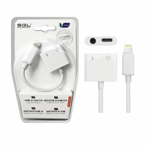 Αντάπτορας για iOs 2in1 - Lightning σε έξοδο Jack & φόρτισης - T57 - 096087 - GoodFlix