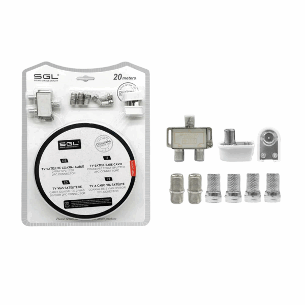 Σετ σύνδεσης κεραίας τηλεόρασης - 7221-1 - 20m - 096728 - GoodFlix
