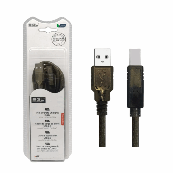 Καλώδιο USB 2.0 - 5S01 - USB-A male/USB-B male - 5m - 097657 - GoodFlix