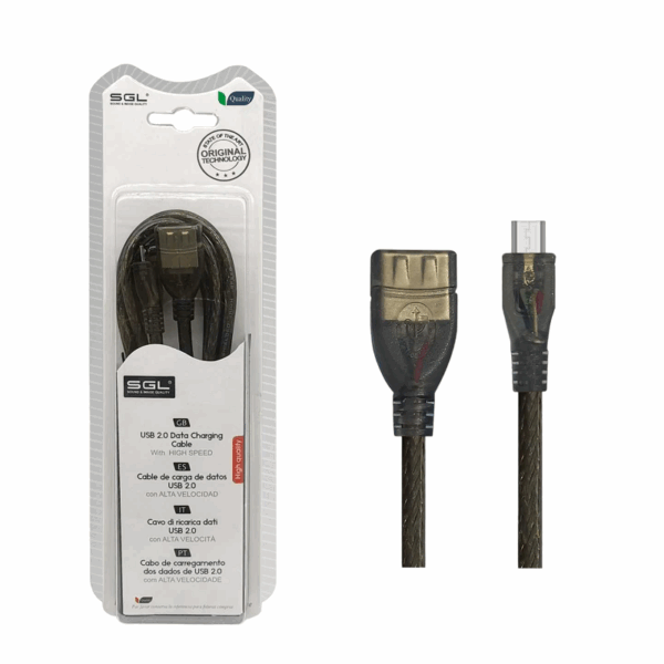 Αντάπτορας καλώδιο - 21S01 - USB A female/Micro USB - 1.5m - 097909 - GoodFlix