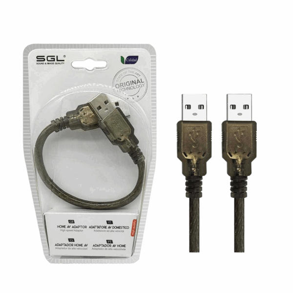Αντάπτορας καλώδιο USB 2.0 - AA-01 - USB-A male/male - 20cm - 098135 - GoodFlix