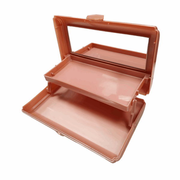 Κουτί οργάνωσης μακιγιάζ με καθρέπτη - 575 - 121064 - Beige - GoodFlix