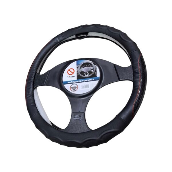 Κάλυμμα τιμονιού αυτοκινήτου - XY-050 - 122469 - Black/Red - GoodFlix