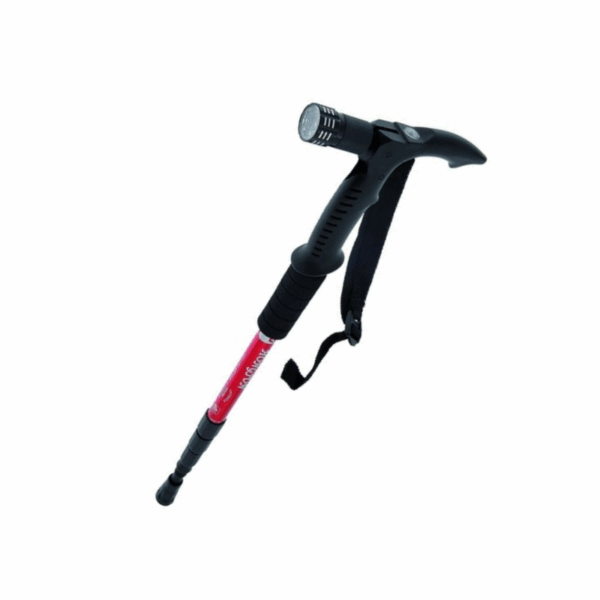 Τηλεσκοπικό μπαστούνι ορειβασίας με φακό - Μπατόν - 138339 - Red - GoodFlix