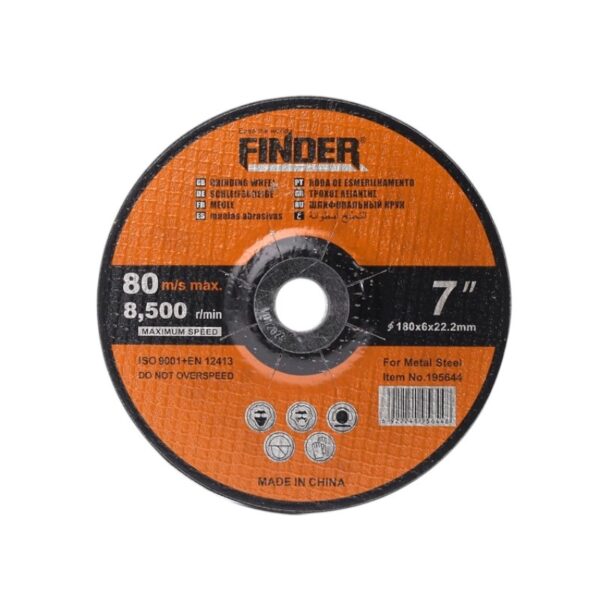 Δίσκος κοπής μετάλλου - 7"" - 180*6*22mm - Finder - 195644 - GoodFlix