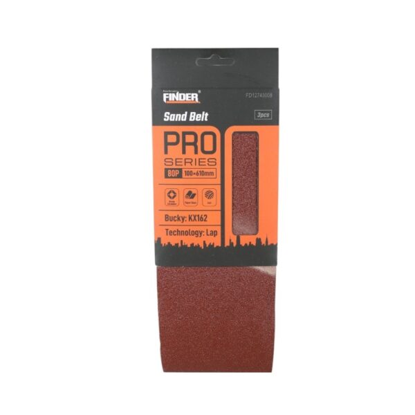 Σετ ταινίες λείανσης για ταινιολειαντήρα - Sand Belt - 80P - 3pcs - Finder - 196243 - GoodFlix