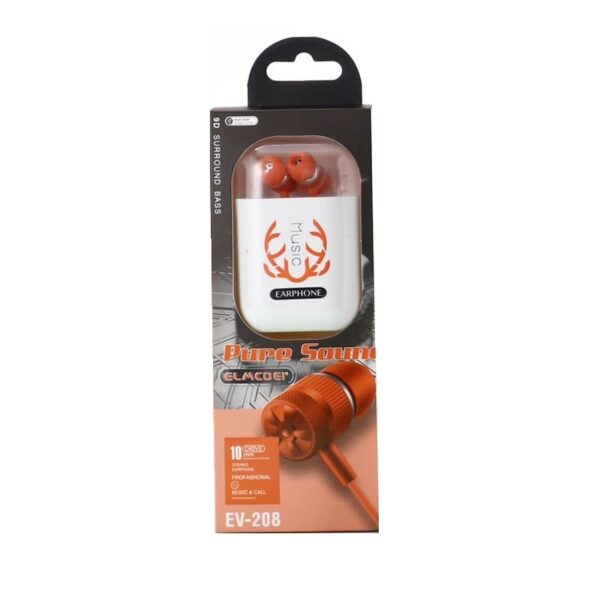 Ενσύρματα ακουστικά - EV-208 - 202289 - Orange - GoodFlix