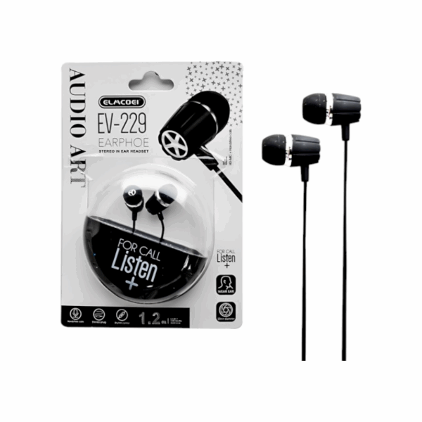 Ενσύρματα ακουστικά - EV-229 - 202296 - Black - GoodFlix