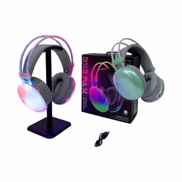 Ασύρματα ακουστικά Bluetooth LED - Headphones - PG580 - RGB - 212058 - Green - GoodFlix