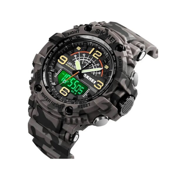 Ψηφιακό/αναλογικό ρολόι χειρός – Skmei - 1617 - Army Grey - GoodFlix