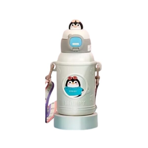 Παιδικό παγούρι-θερμός με καλαμάκι - 500ml - 219422 - White - GoodFlix