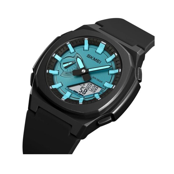 Ψηφιακό/αναλογικό ρολόι χειρός – Skmei - 2091 - Light Blue/White screen - GoodFlix