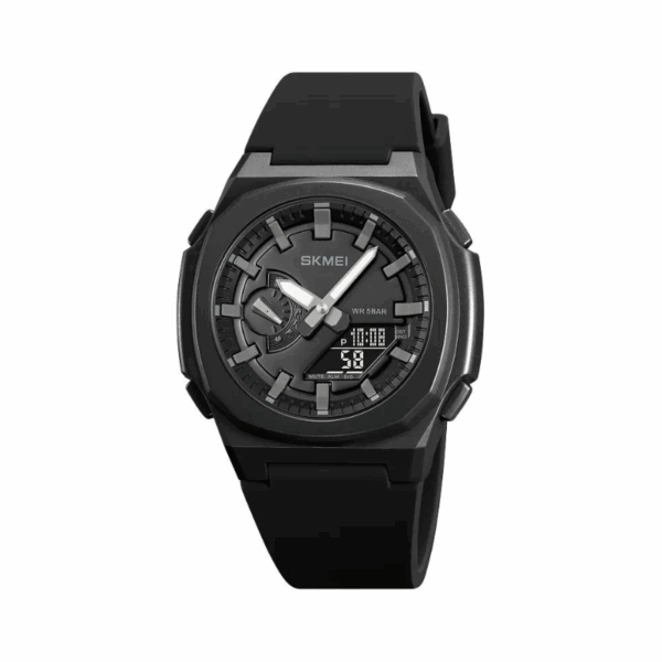 Ψηφιακό/αναλογικό ρολόι χειρός – Skmei - 2091 - Black/Black screen - GoodFlix