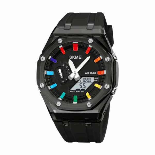 Ψηφιακό/αναλογικό ρολόι χειρός – Skmei - 2100 - Black/White - GoodFlix