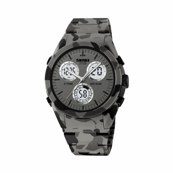 Ψηφιακό/αναλογικό ρολόι χειρός – Skmei - 2109 - Army Grey - GoodFlix