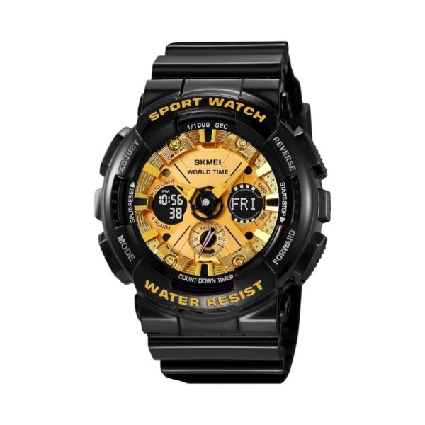 Ψηφιακό/αναλογικό ρολόι χειρός - Skmei - 2118 - Black/Gold - GoodFlix
