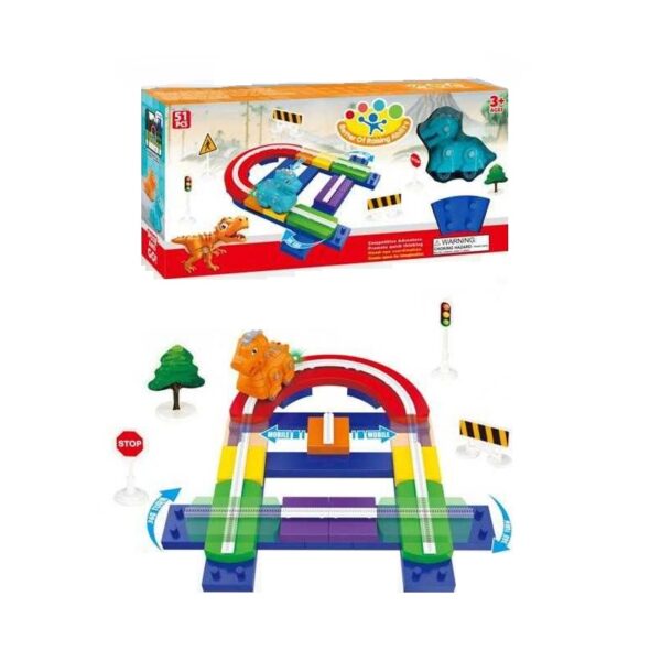 Αυτοκινητόδρομος DIY με Δεινόσαυρο - BL005 - 221839 - GoodFlix