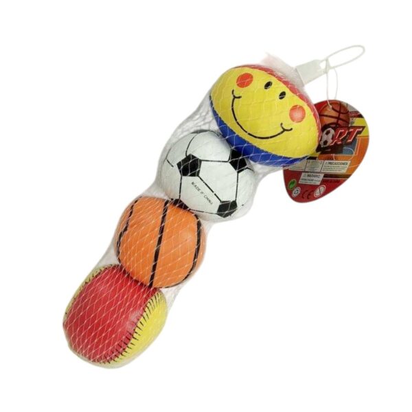 Σετ μαλακά μπαλάκια παιχνιδιού - No.4  - 4pcs - 0648-69 - 222068 - GoodFlix