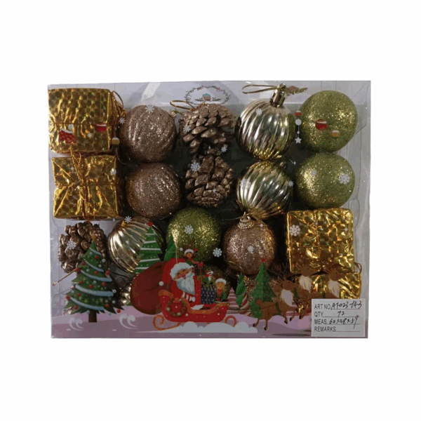 Σετ Χριστουγεννιάτικα στολίδια - 5cm - 20pcs - 231436 - GoodFlix