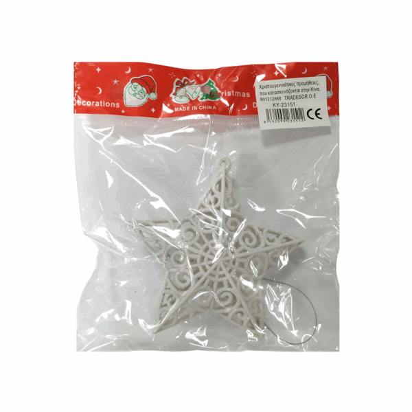 Χριστουγεννιάτικo στολίδι - Αστέρι - 10cm - 1pc - 231512 - GoodFlix