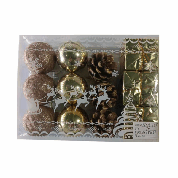 Σετ Χριστουγεννιάτικα στολίδια - 6cm - 12pcs - 231795 - GoodFlix