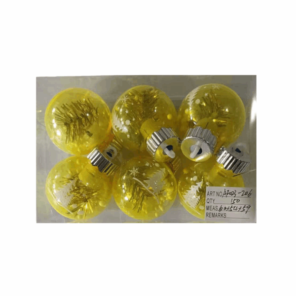 Σετ Χριστουγεννιάτικες μπάλες - 6cm - 6pcs - 232068 - GoodFlix