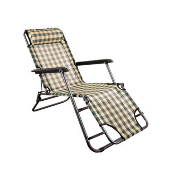 Πτυσσόμενη καρέκλα - ξαπλώστρα παραλίας - 1235 - 270935 - Beige/Green - GoodFlix