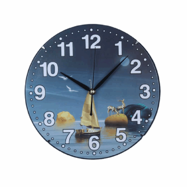 Ρολόι τοίχου - 831-1 - 283117 - Blue/Gold - GoodFlix