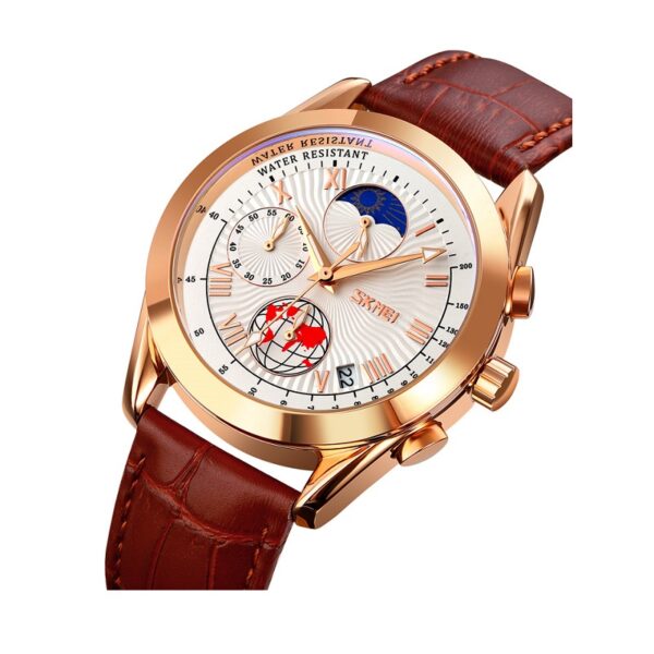 Αναλογικό ρολόι χειρός – Skmei - 9236 - Brown/Gold - GoodFlix