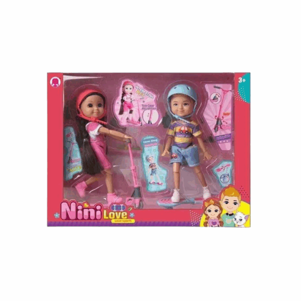 Σετ κούκλες με πατίνι και αξεσουάρ - 55857 6 - 305166 - GoodFlix