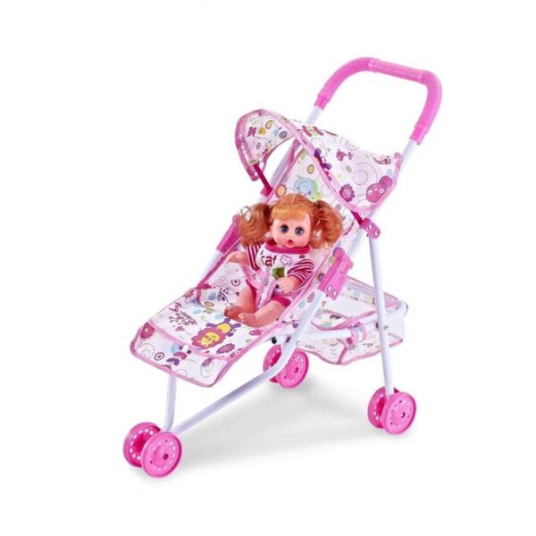 Παιδικό καροτσάκι μωρού με κούκλα – 6612F-1 - 307122 - GoodFlix