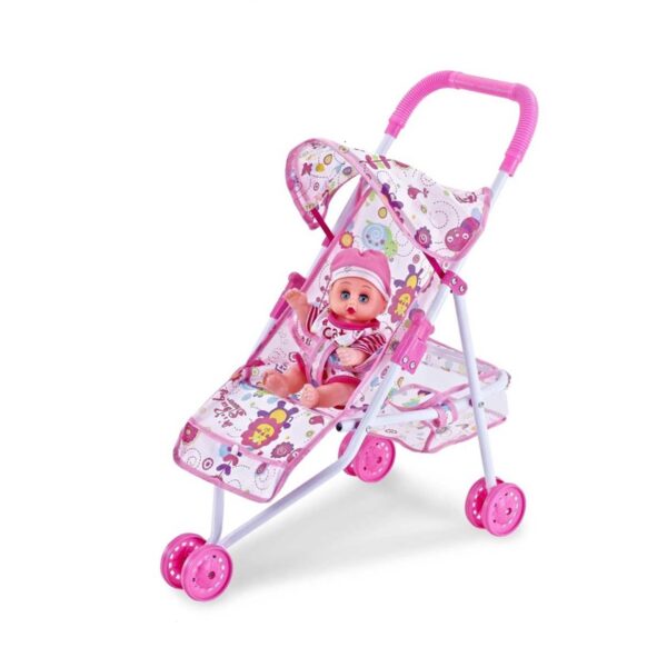 Παιδικό καροτσάκι μωρού με κούκλα – 6612F-2 - 307123 - GoodFlix