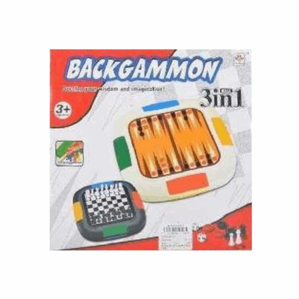 Επιτραπέζιο παιχνίδι Σκάκι-Τάβλι - 3in1 - 2882-7C1 - 310379 - GoodFlix