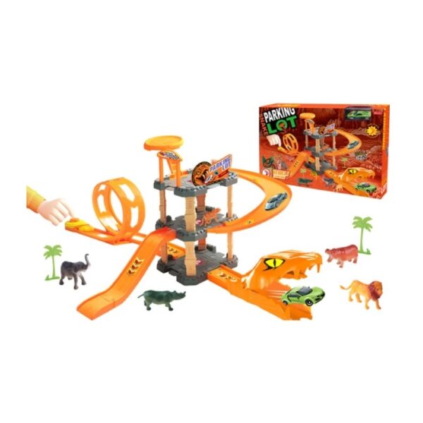 Σετ αυτοκινητόδρομος-Parking Snake με εκτοξευτή - 8859 - 310471 - GoodFlix