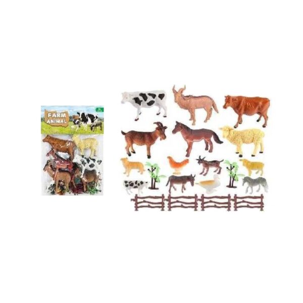 Σετ φιγούρες ζώων φάρμας - 14pcs - 048-62E - 314259 - GoodFlix