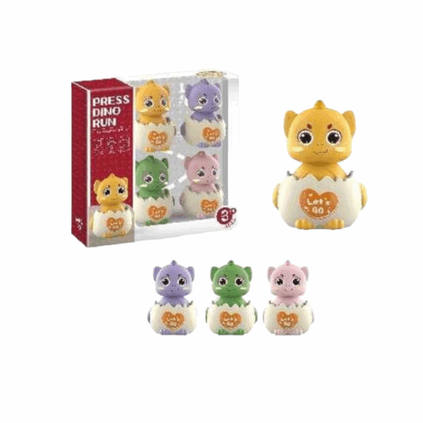 Παιχνίδι αυγά Δεινοσαύρου με ρόδες και Pull Back - 4pcs - 6613 - 314265 - GoodFlix