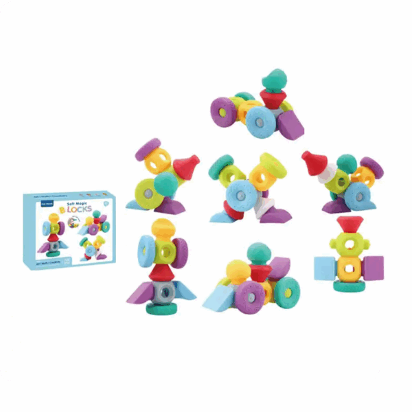 Παιχνίδι κατασκευών DIY με τουβλάκια καουτσούκ - 6643 - 345243 - GoodFlix