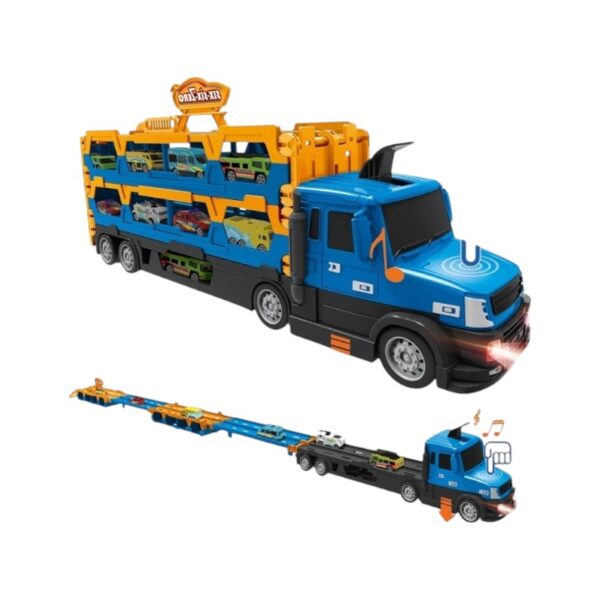 Παιδικό όχημα μεταφοράς αυτοκινήτων με εκτοξευτή - 660-S48 - 345250 - GoodFlix