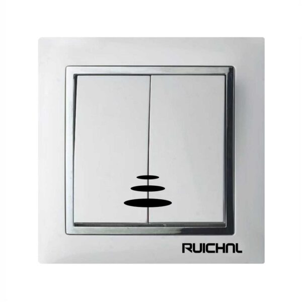 Διακόπτης τοίχου χωνευτός με λυχνία - Διπλός ενιαίου ελέγχου - RC3603 - 360302 - GoodFlix