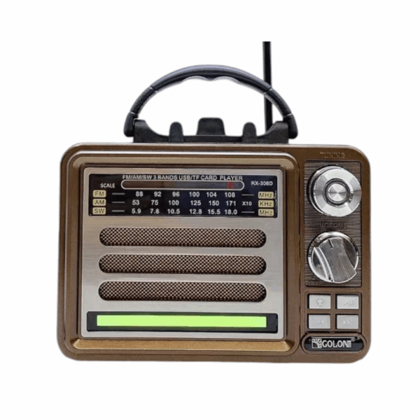 Επαναφορτιζόμενο ραδιόφωνο Retro - RX-306D - 370045 - Brown - GoodFlix