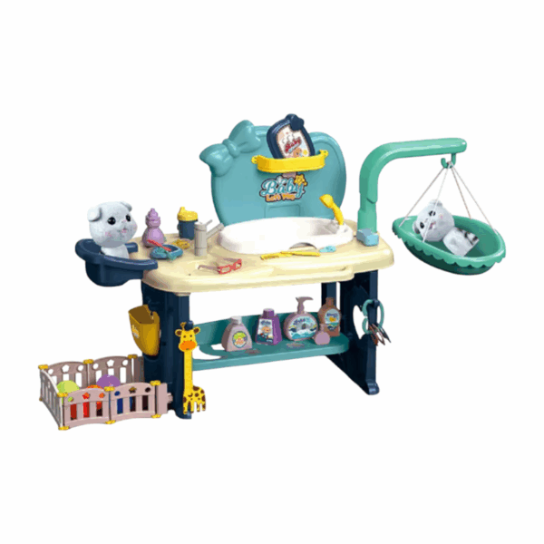 Πλήρες σετ φροντίδας κατοικιδίου με κούκλα γατάκι - HL-4 - 444429 - Blue - GoodFlix