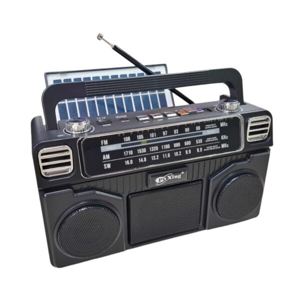 Επαναφορτιζόμενο ραδιόφωνο με ηλιακό πάνελ - PX-730BTS - 457309 - Black - GoodFlix