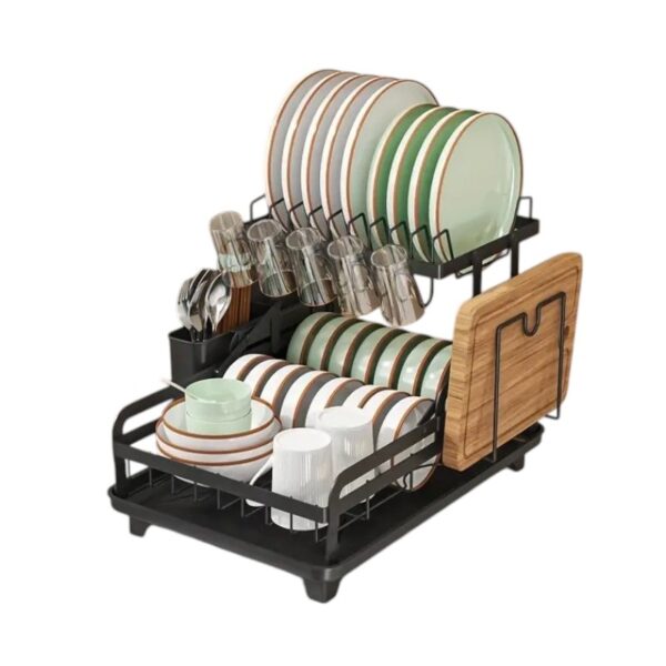 Πιατοθήκη αποστράγγισης διώροφη - 4011 - 521391 - Black - GoodFlix