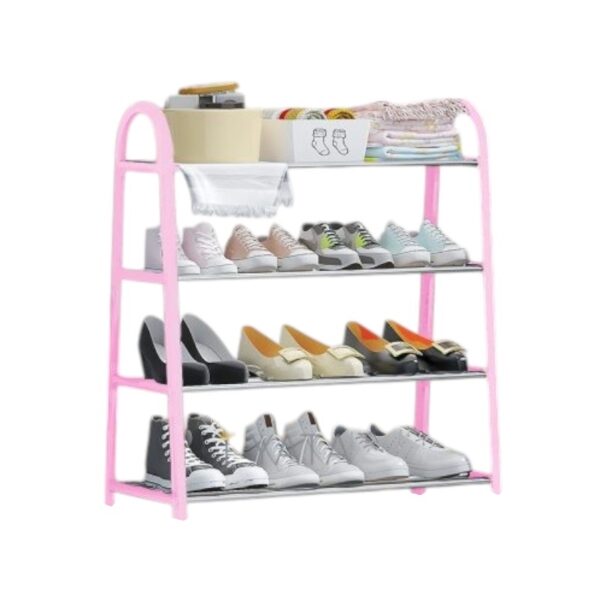 Ραφιέρα παπουτσιών 4 επιπέδων - YH8810-4 - 55x63x28cm - 522435 - Pink - GoodFlix