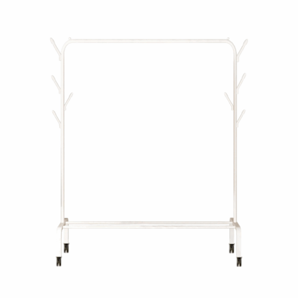 Τροχήλατη κρεμάστρα δαπέδου - YP603 - 522565 - White - GoodFlix