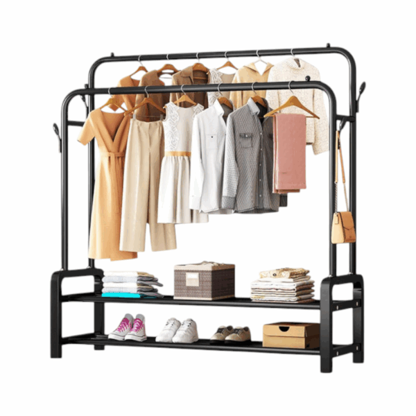 Κρεμάστρα δαπέδου με ράφια παπουτσιών - YP609 - 522626 - Black - GoodFlix