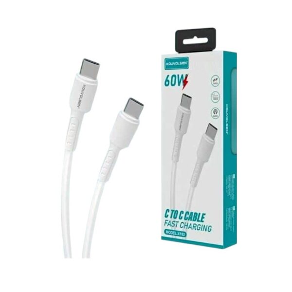 Καλώδιο φόρτισης & data - USB Type-C σε Type-C - Fast Charge - X102-C - 60W - 523004 - GoodFlix